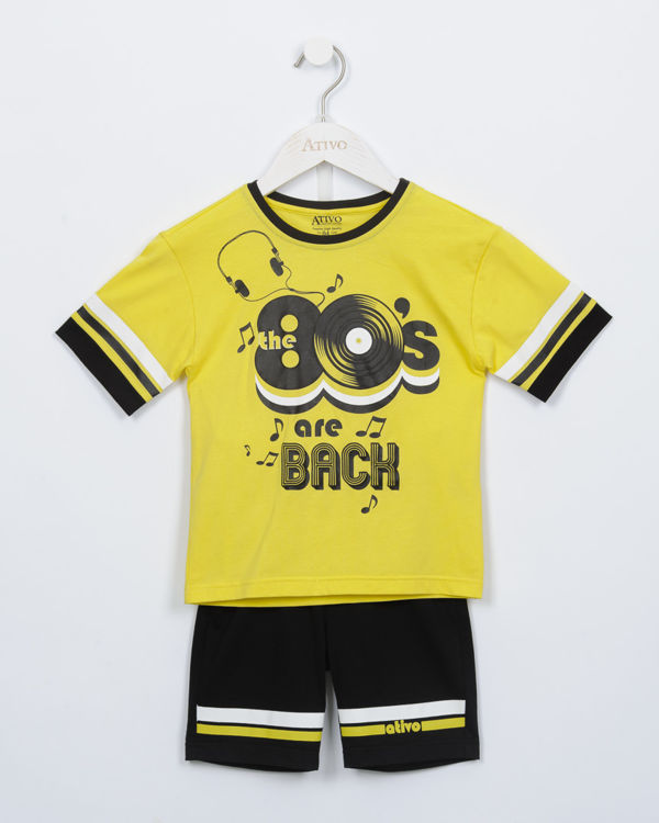 Picture of BK049- BOYS HIGH QUALITY FRESH COTTON 2 PS SET WITH SHORTS